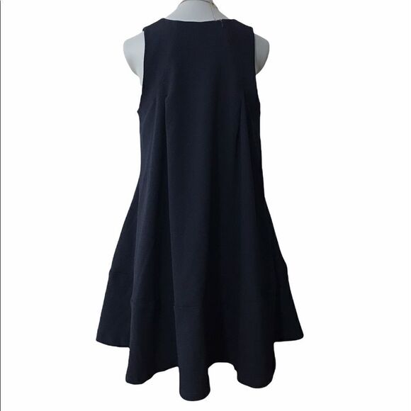 🦩 Wesc Navy Blue Sleeveless A-Line Dress‎ Medium knee length - Picture 7 of 16